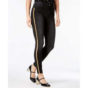 Tinseltown Black Studded Skinny Jeans, Size 11 - Chic!